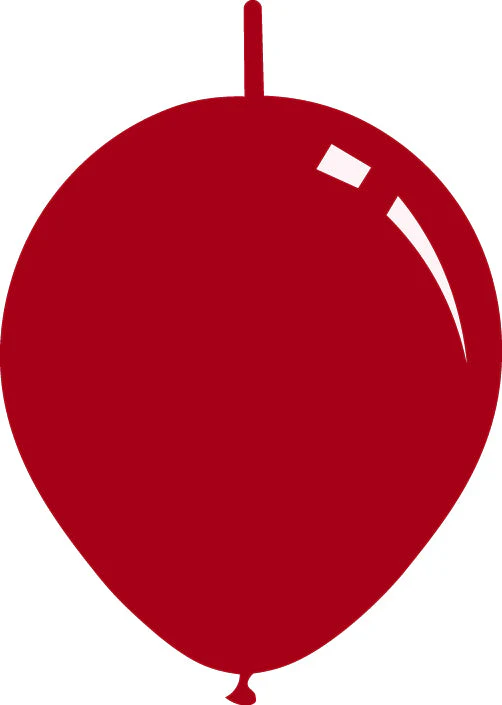 11" Standard Ruby Red Decomex Linking Latex Balloons (100 Per Bag)