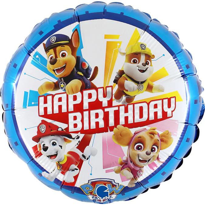 18" Paw Patrol Happy Birthday Foil Balloon