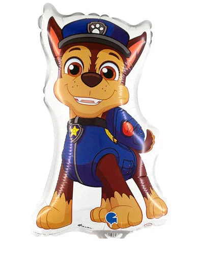 13" Airfill Only Paw Patrol Chase mini Foil Balloon (Sticks Sold Separately)