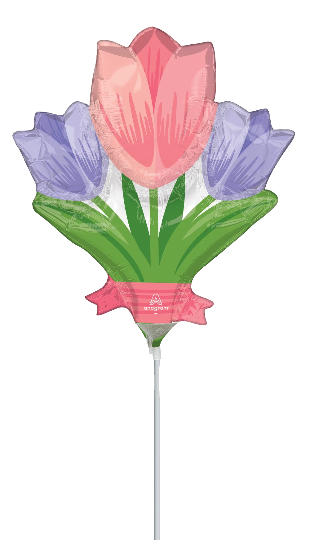 Mini Airfill Only (Sticks Sold Separately) Spring Cheer Tulips Foil Balloon