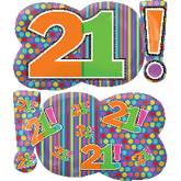 Mylar Jumbo Number 21st Balloon