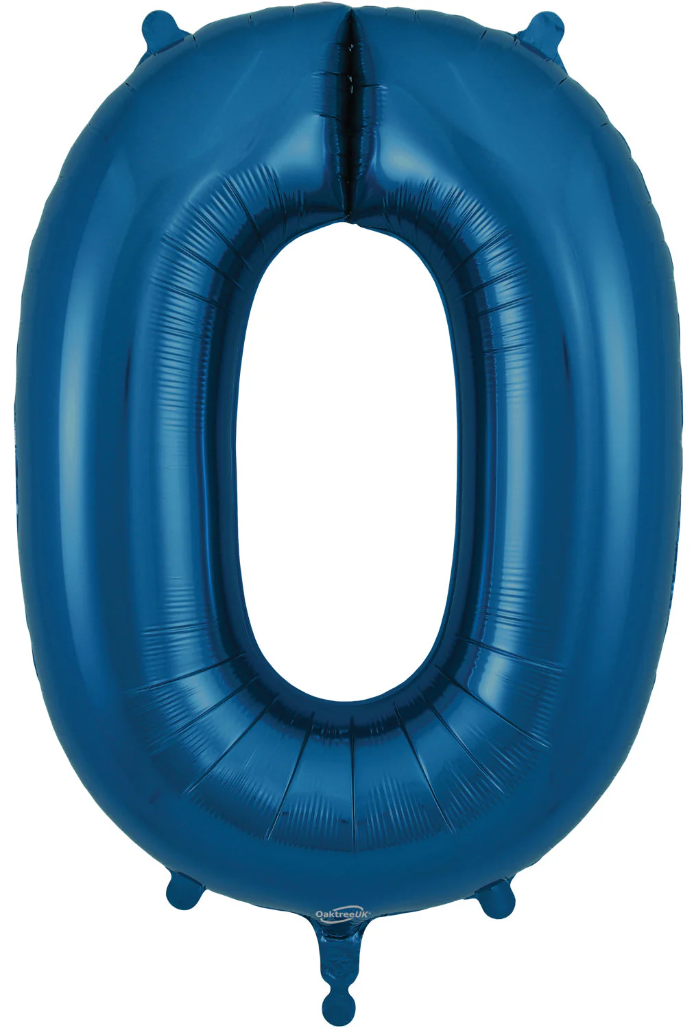 34" Number 0 Navy Blue Oaktree Foil Balloon