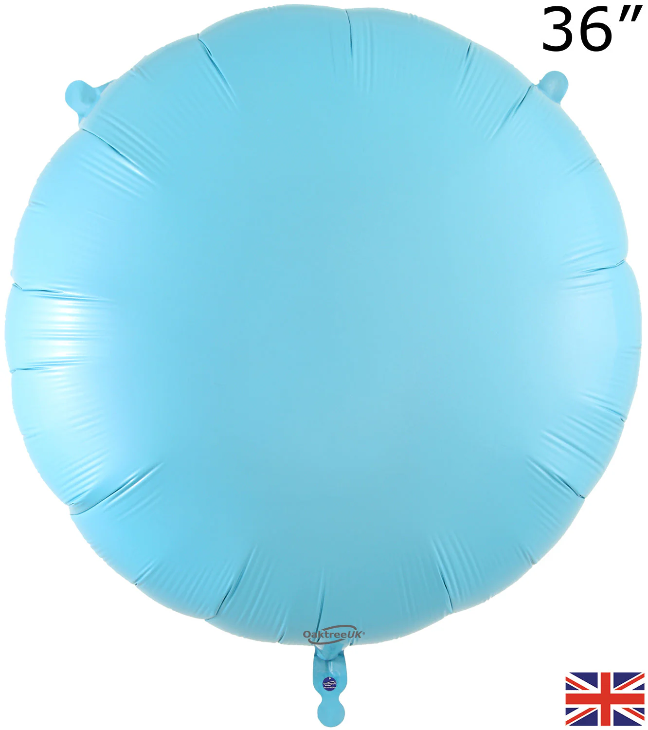 36" Oaktree Brand Matte Blue Round Foil Balloon