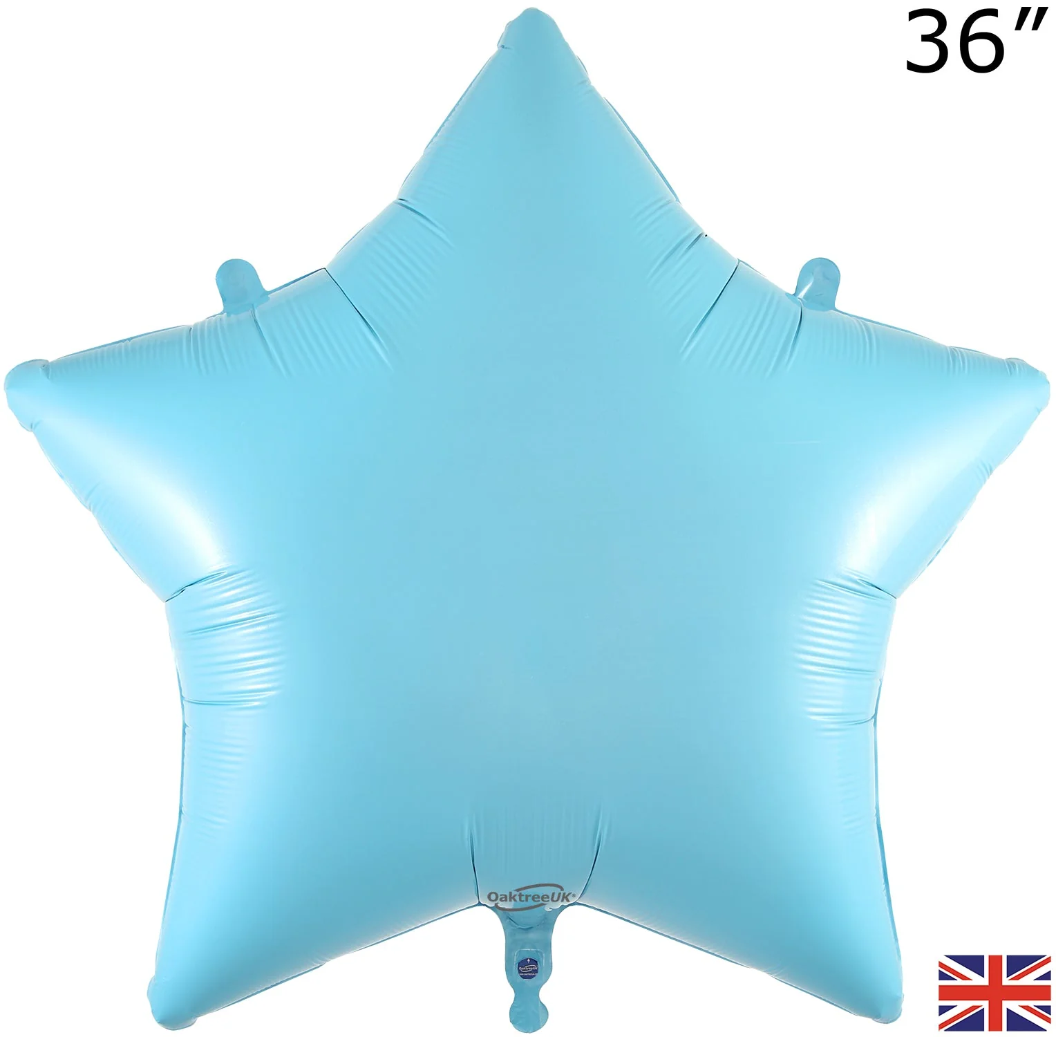 36" Oaktree Brand Matte Blue Star Foil Balloon