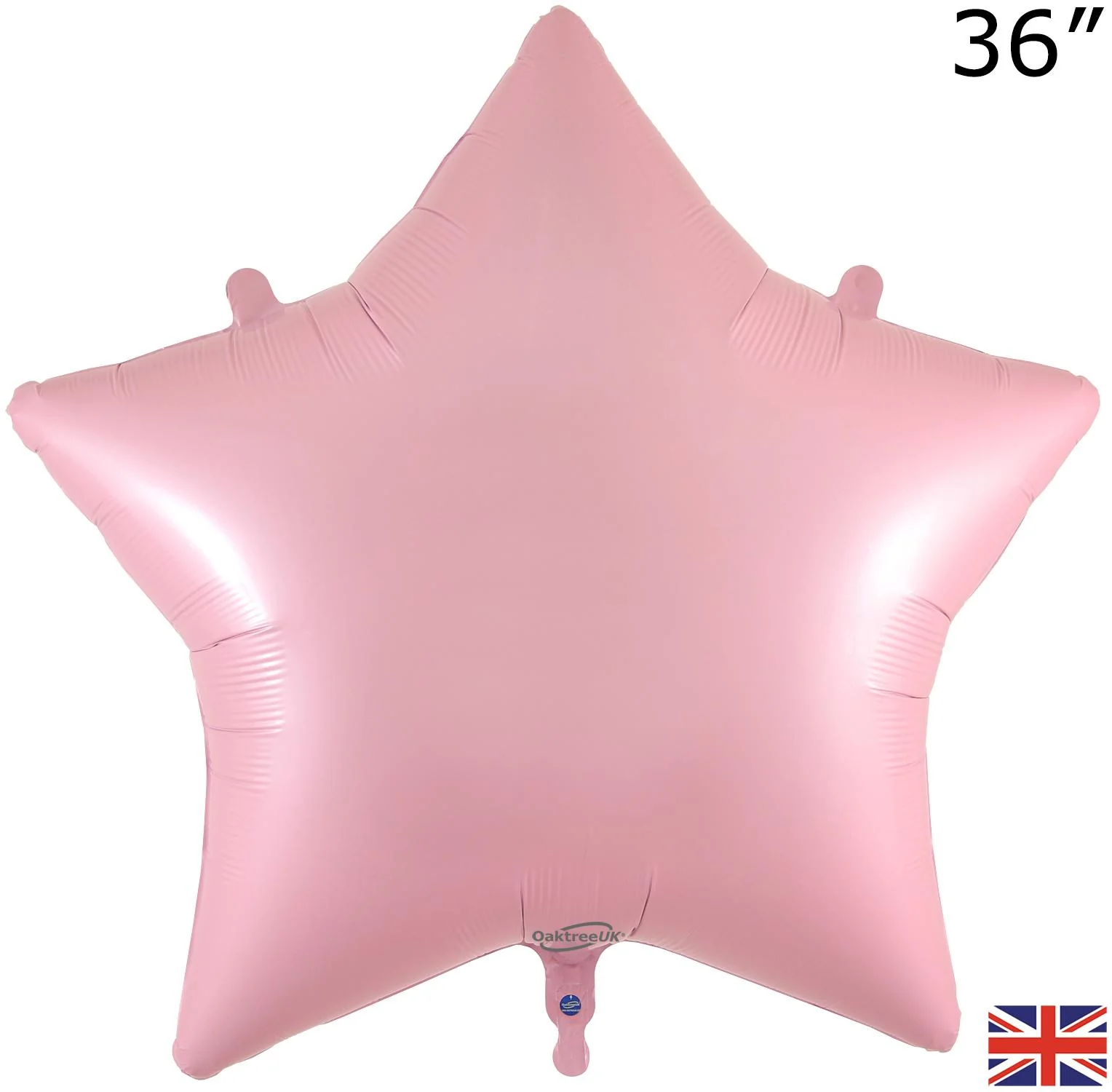 36" Oaktree Brand Pink Star Foil Balloon