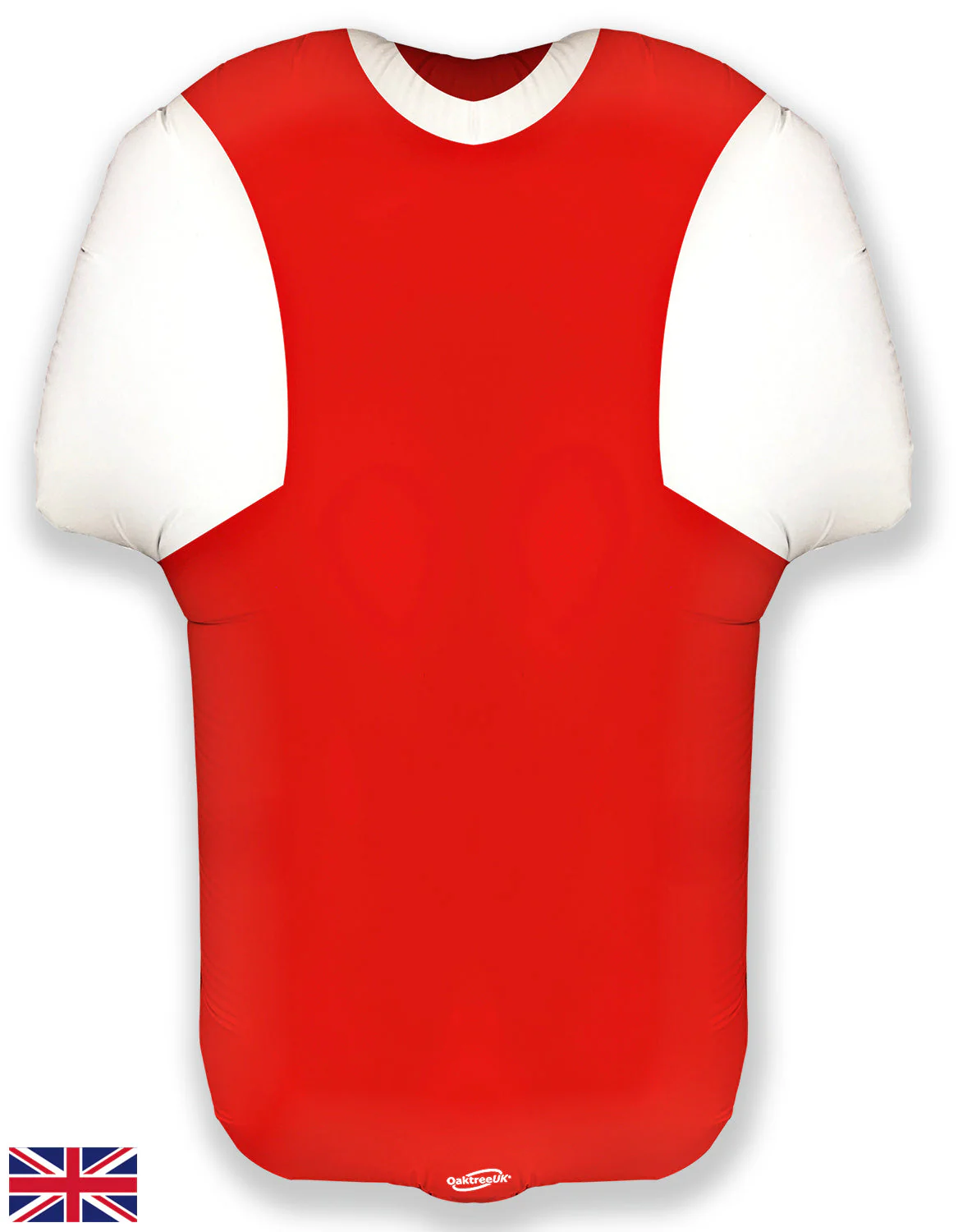 24" Shape Sports Shirt Red and White Metallic Foil Balloon
