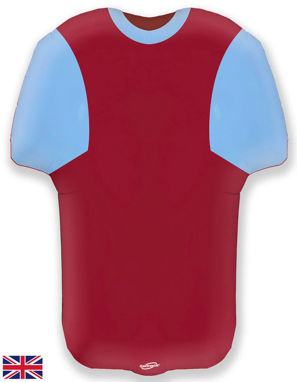 24" Shape Sports Shirt Blue and Claret Metallic Foil Balloon