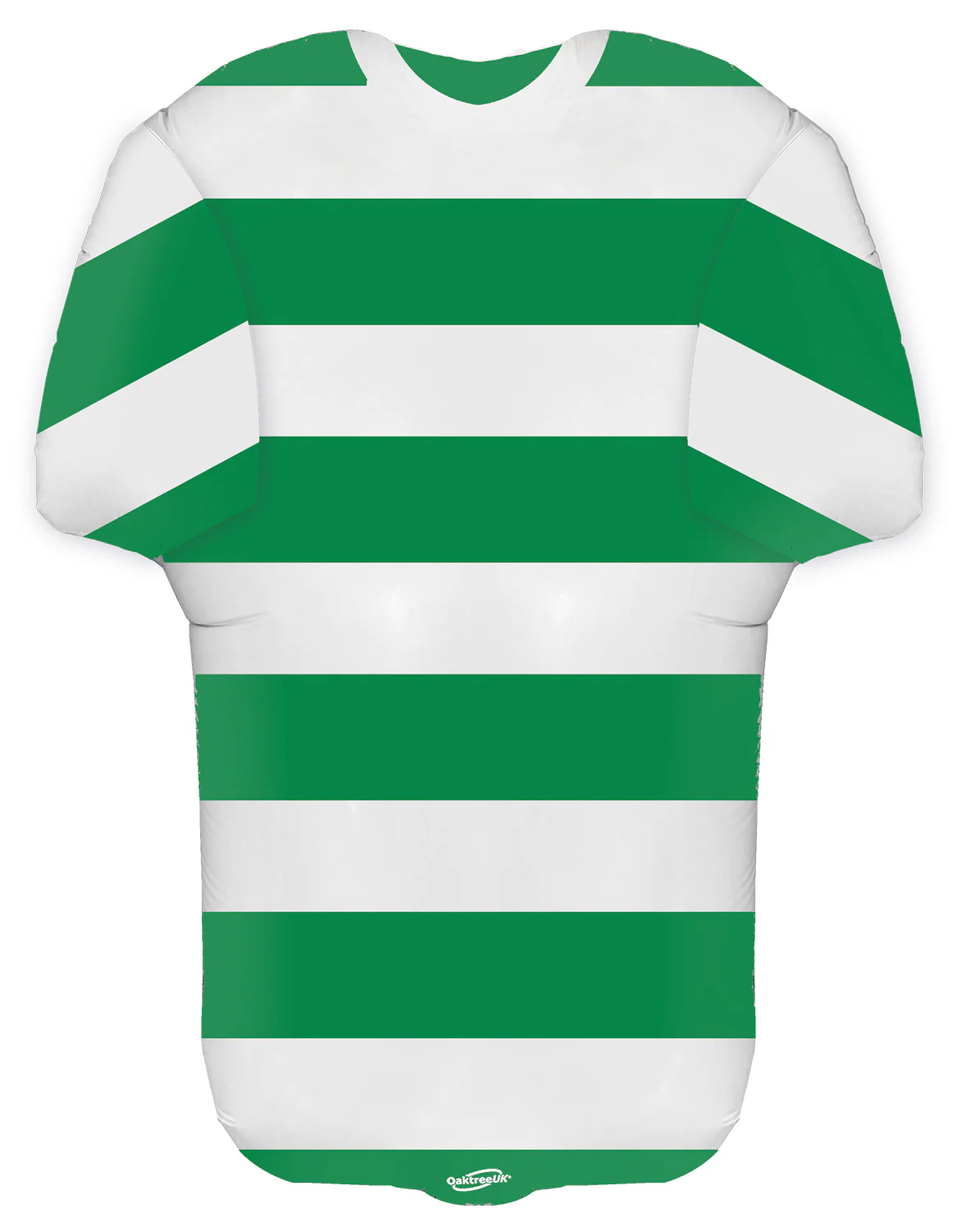24" Shape Sports Shirt Green and White Foil Balloon