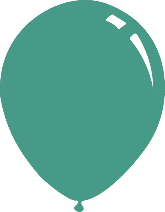 5" Standard Aqua Blue (Aquamarine) Decomex Latex Balloons (100 Per Bag)