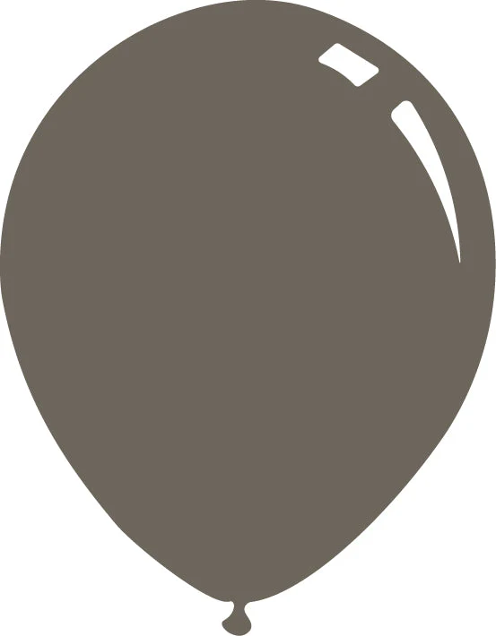 5" Deco Pebble Grey (Lead Grey) Decomex Latex Balloons (100 Per Bag)