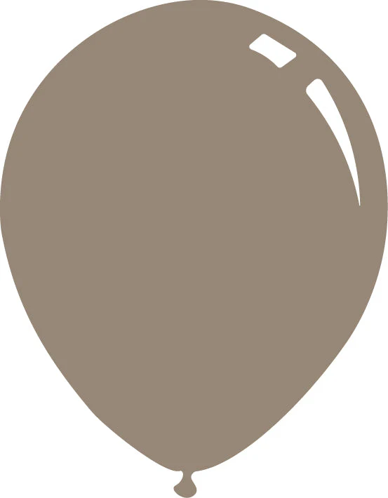 9" Deco Coral Grey (Oyster Grey) Decomex Latex Balloons (100 Per Bag)
