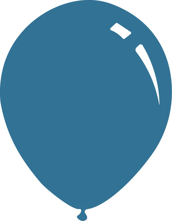 18" Deco Dusty Blue Decomex Latex Balloons (25 Per Bag)