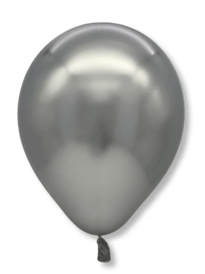 16"-18" Inflated Decomex Luster Latex Balloons (25 Per Bag) Silver