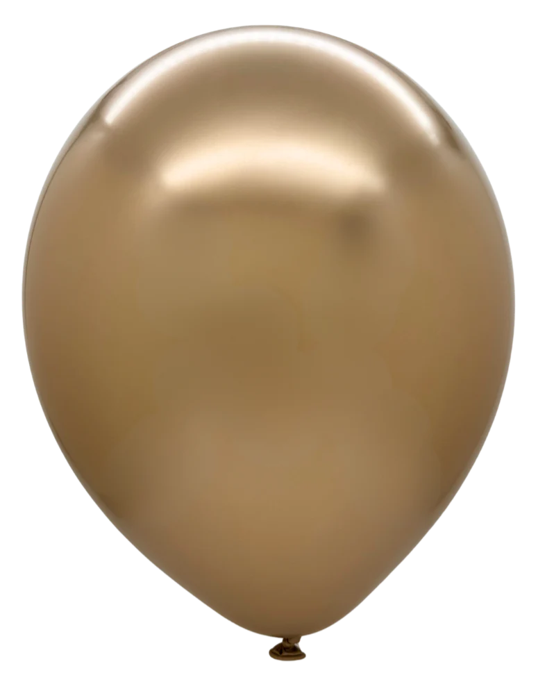 16"-18" Inflated Decomex Luster Latex Balloons (25 Per Bag) Golden