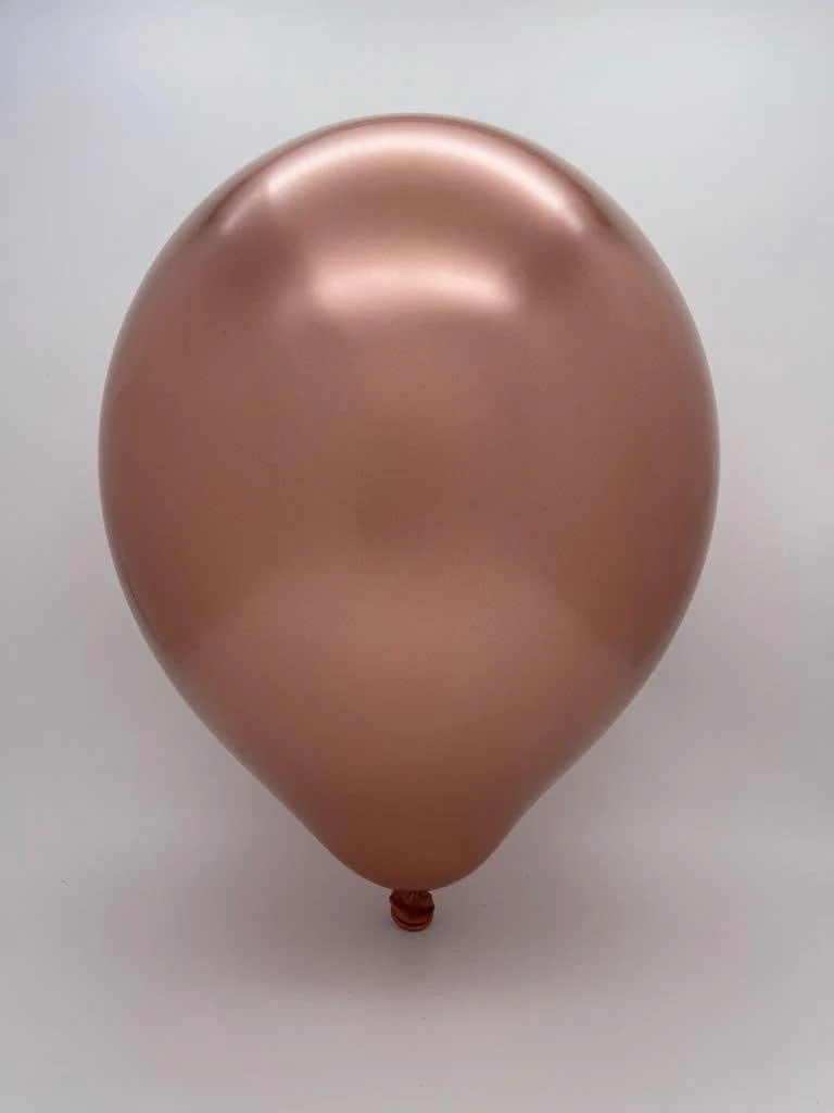 16"-18" Inflated Decomex Luster Latex Balloons (25 Per Bag) Rose Gold - Image 2