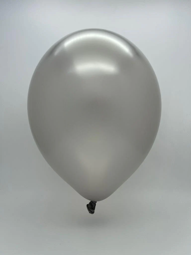 24" Pearl Metallic Silver Latex Balloons (3 Per Bag) Brand Tuftex - Image 2