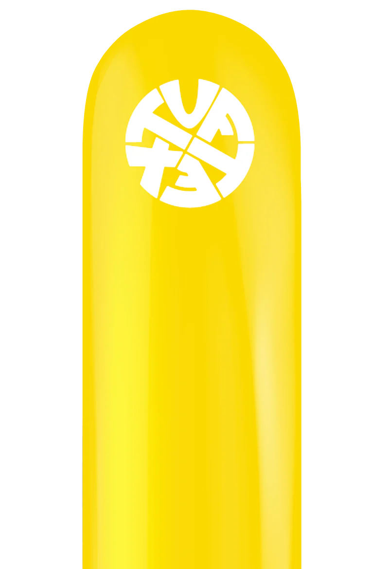 TT-260's Yellow Tuftex Brand Twisting Animal Standard Latex Balloons