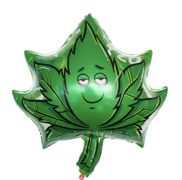 24" Weed Marijuana Leaf Design Foil Balloon